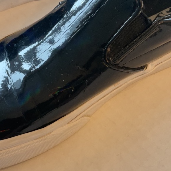 Vans Asher black patent slip on size W 8.5 M 7 - Picture 10 of 10